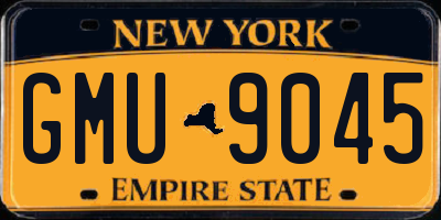 NY license plate GMU9045