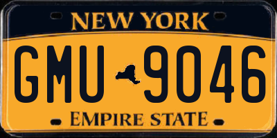 NY license plate GMU9046