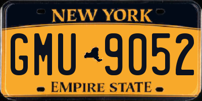 NY license plate GMU9052