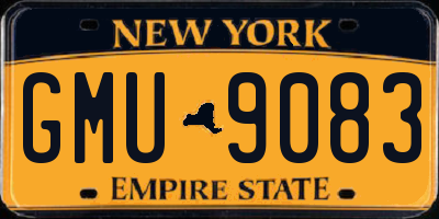NY license plate GMU9083