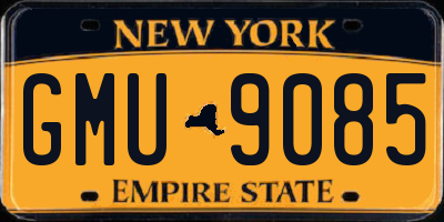 NY license plate GMU9085