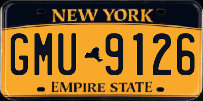 NY license plate GMU9126