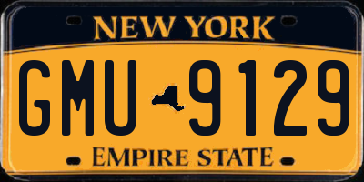 NY license plate GMU9129
