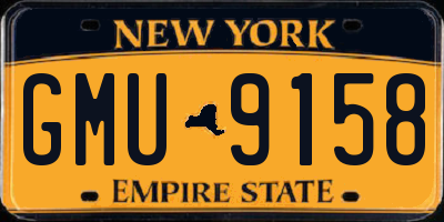 NY license plate GMU9158
