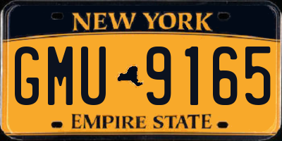 NY license plate GMU9165