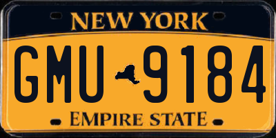 NY license plate GMU9184