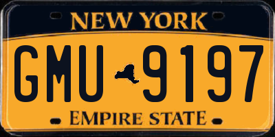 NY license plate GMU9197
