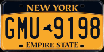 NY license plate GMU9198
