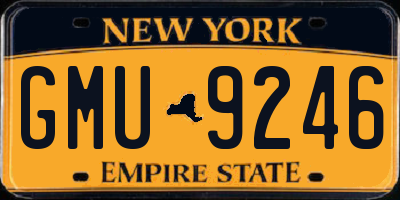 NY license plate GMU9246