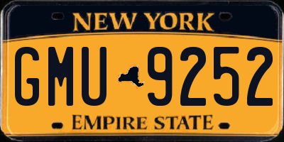 NY license plate GMU9252