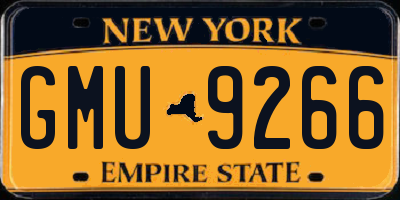NY license plate GMU9266