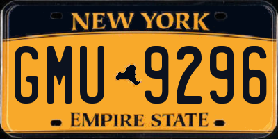 NY license plate GMU9296