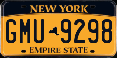 NY license plate GMU9298