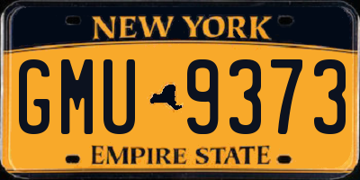 NY license plate GMU9373