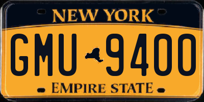 NY license plate GMU9400