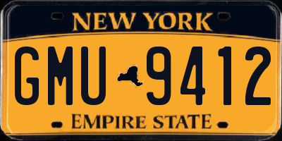 NY license plate GMU9412
