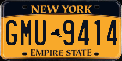 NY license plate GMU9414