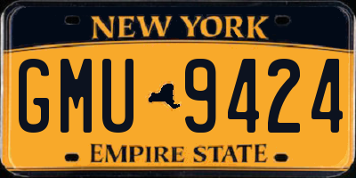 NY license plate GMU9424