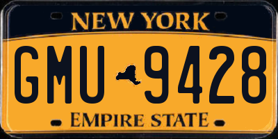 NY license plate GMU9428