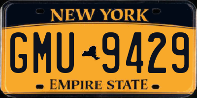 NY license plate GMU9429