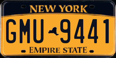 NY license plate GMU9441