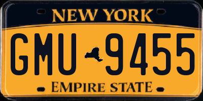 NY license plate GMU9455
