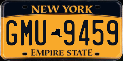 NY license plate GMU9459