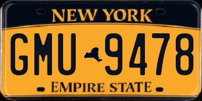 NY license plate GMU9478