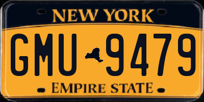 NY license plate GMU9479