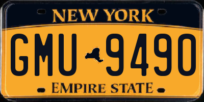 NY license plate GMU9490