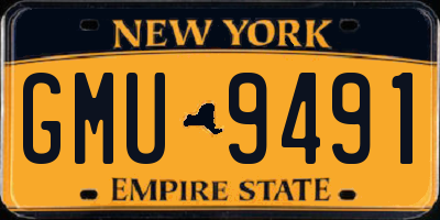 NY license plate GMU9491