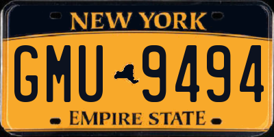 NY license plate GMU9494