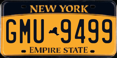 NY license plate GMU9499