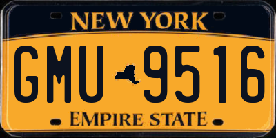 NY license plate GMU9516