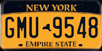 NY license plate GMU9548