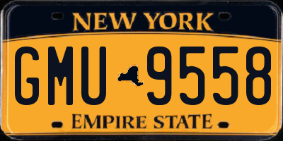 NY license plate GMU9558