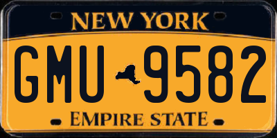 NY license plate GMU9582