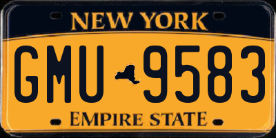 NY license plate GMU9583