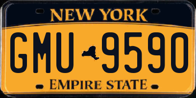 NY license plate GMU9590
