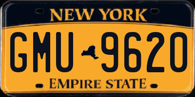 NY license plate GMU9620