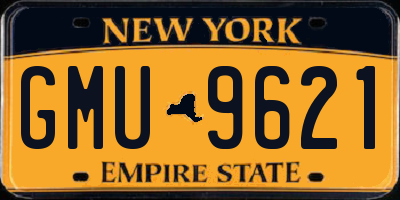 NY license plate GMU9621