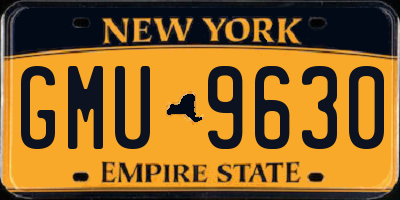 NY license plate GMU9630