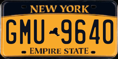 NY license plate GMU9640