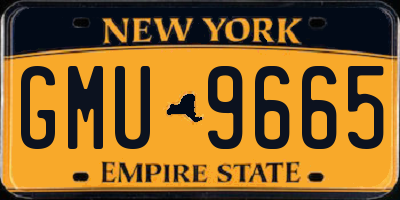 NY license plate GMU9665