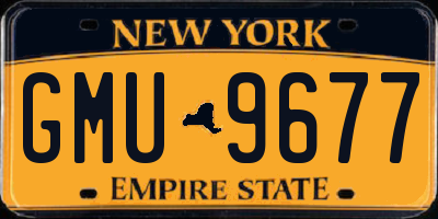 NY license plate GMU9677