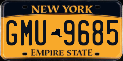 NY license plate GMU9685