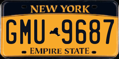 NY license plate GMU9687