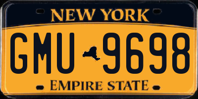 NY license plate GMU9698