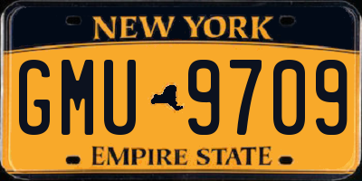 NY license plate GMU9709