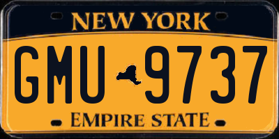 NY license plate GMU9737